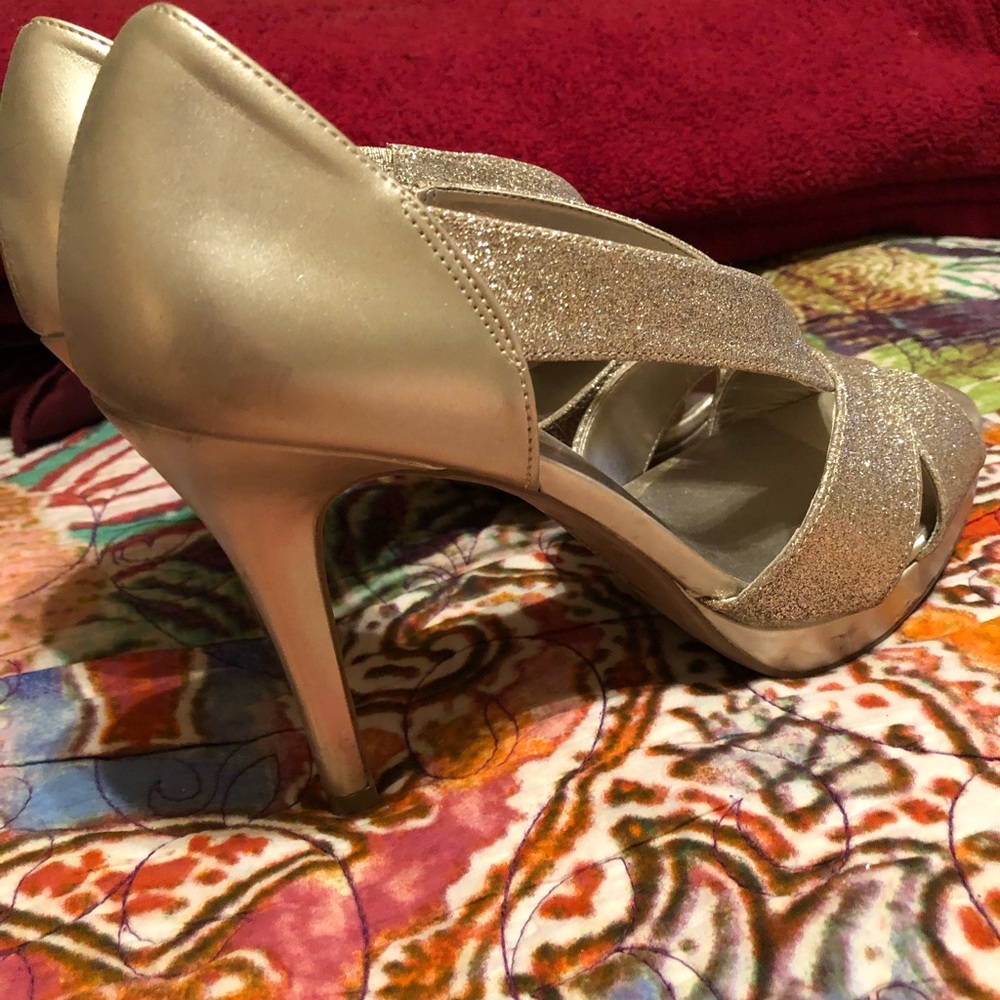 Gold tone shoes